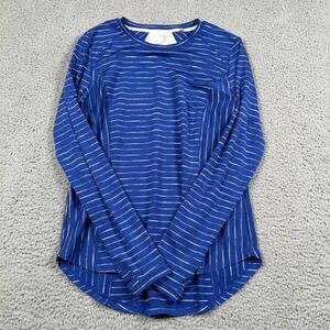 Zero Restriction Women's Shirt M Blue White Striped‎ Long Sleeve Golf Athletic